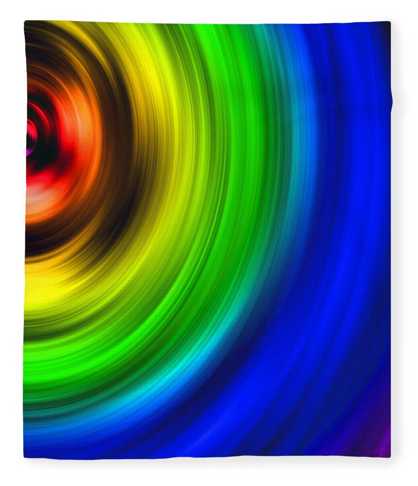 Color Fleece Blanket featuring the digital art Color Wheel by Susan Kinney