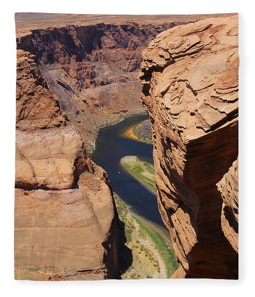 Arizona Fleece Blanket featuring the photograph Colorado River at Horseshoe Bend by Mike McGlothlen