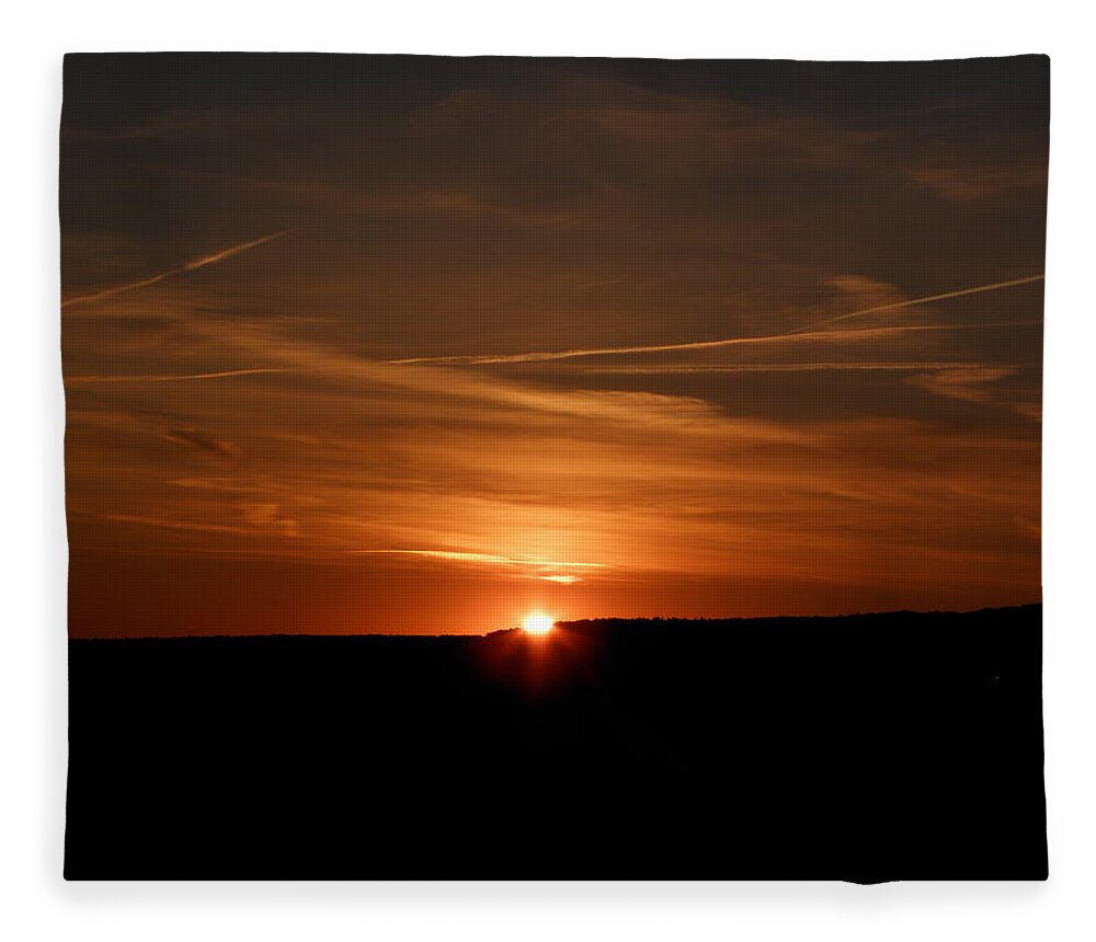 Sunset Fleece Blanket featuring the photograph Deep Sunset by Kim Galluzzo