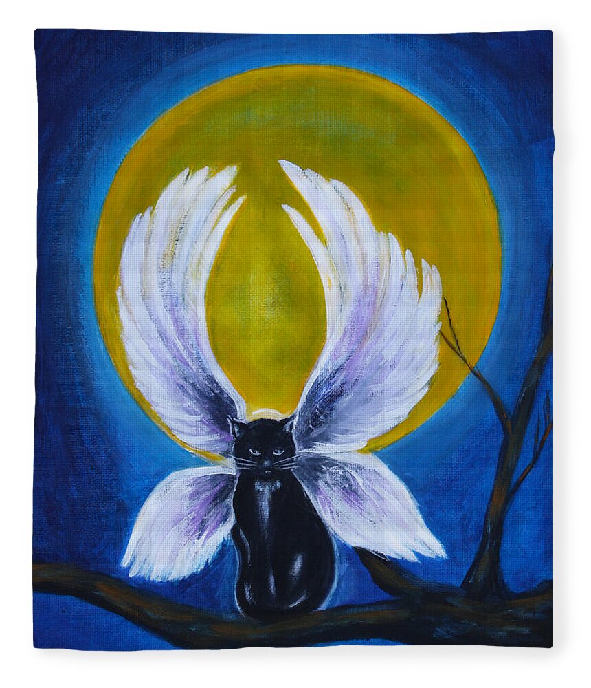 Devi Fleece Blanket featuring the painting Devi by Diana Haronis
