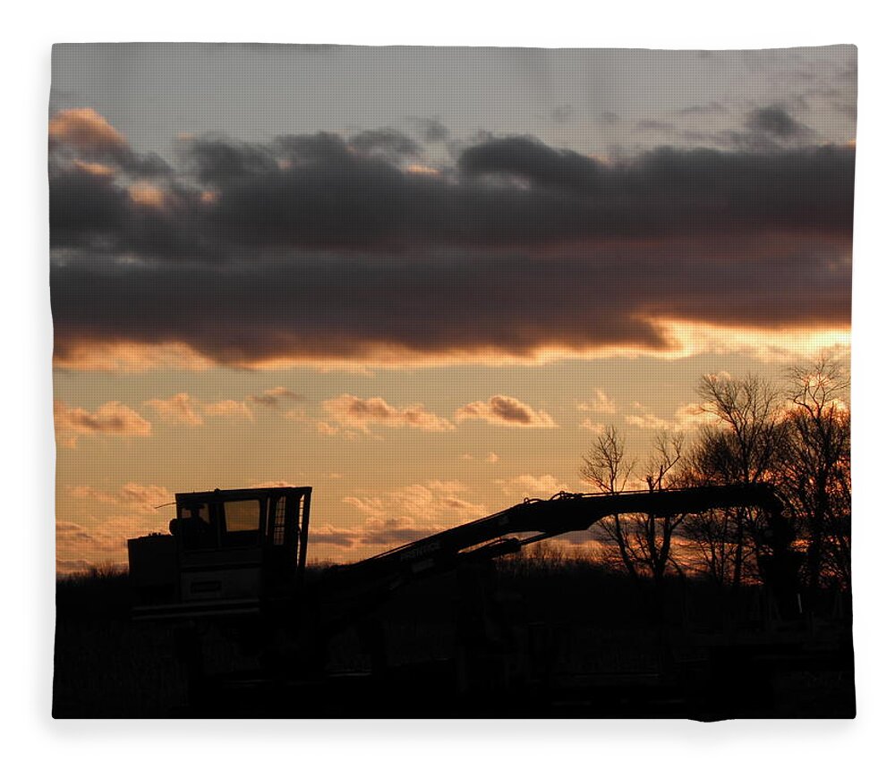 Sundown Fleece Blanket featuring the photograph Done For The Day by Kim Galluzzo Wozniak