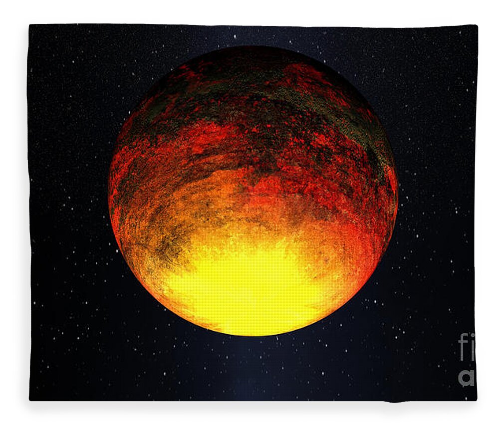 Exoplanet Fleece Blanket featuring the photograph Exoplanet, Kepler-10b by NASA/Science Source