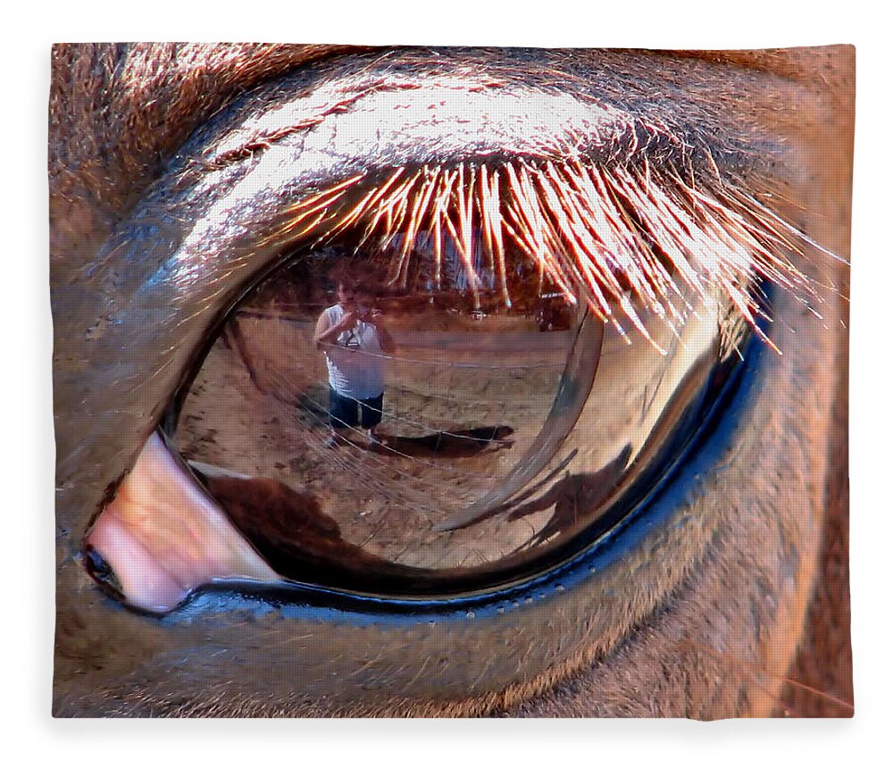 Horse Fleece Blanket featuring the photograph Eye Of The Beholder by Rory Siegel