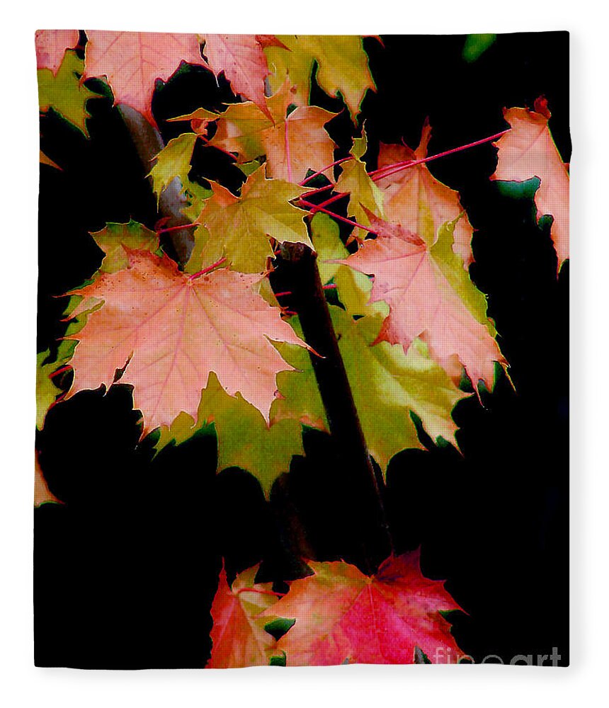 Leaf Fleece Blanket featuring the photograph Fall Grandeur by Rory Siegel
