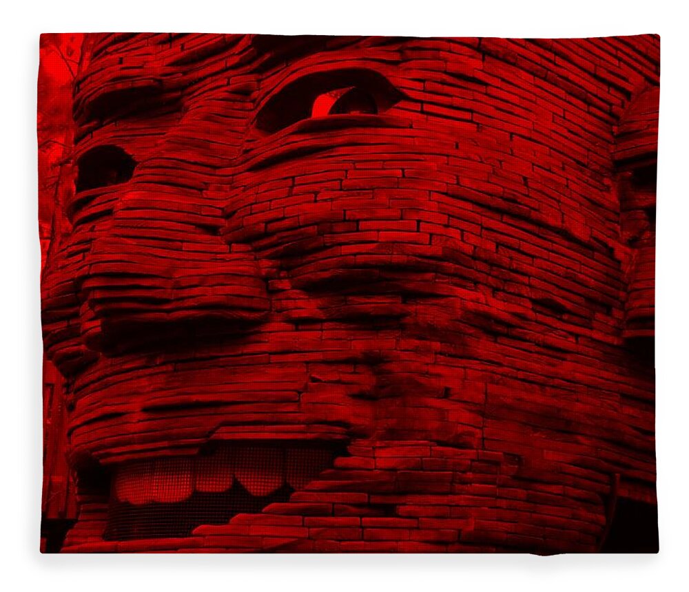 Architecture Fleece Blanket featuring the photograph GENTLE GIANT in RED by Rob Hans