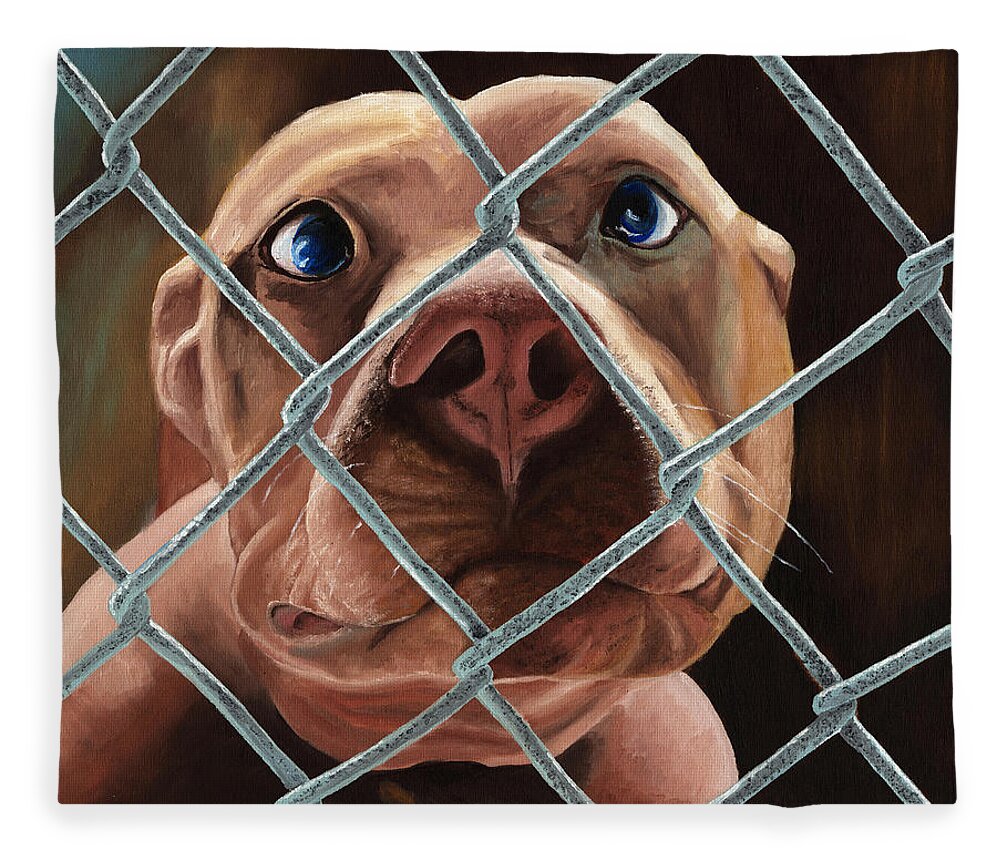 Pet Fleece Blanket featuring the painting Help Release Me III by Vic Ritchey
