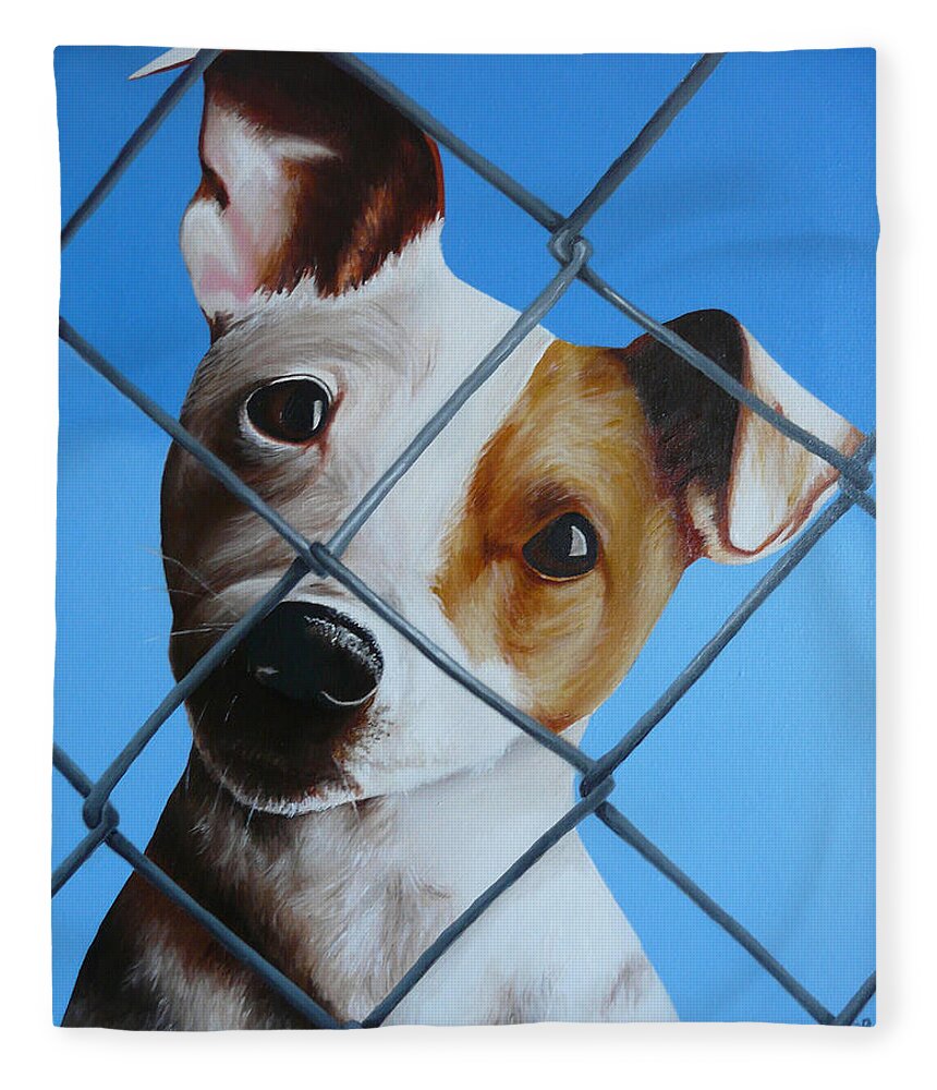 Pet Fleece Blanket featuring the painting Help Release Me VI by Vic Ritchey