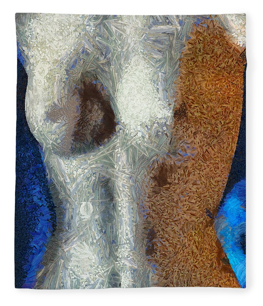 Female Fleece Blanket featuring the mixed media Her Figure 3 by Angelina Tamez
