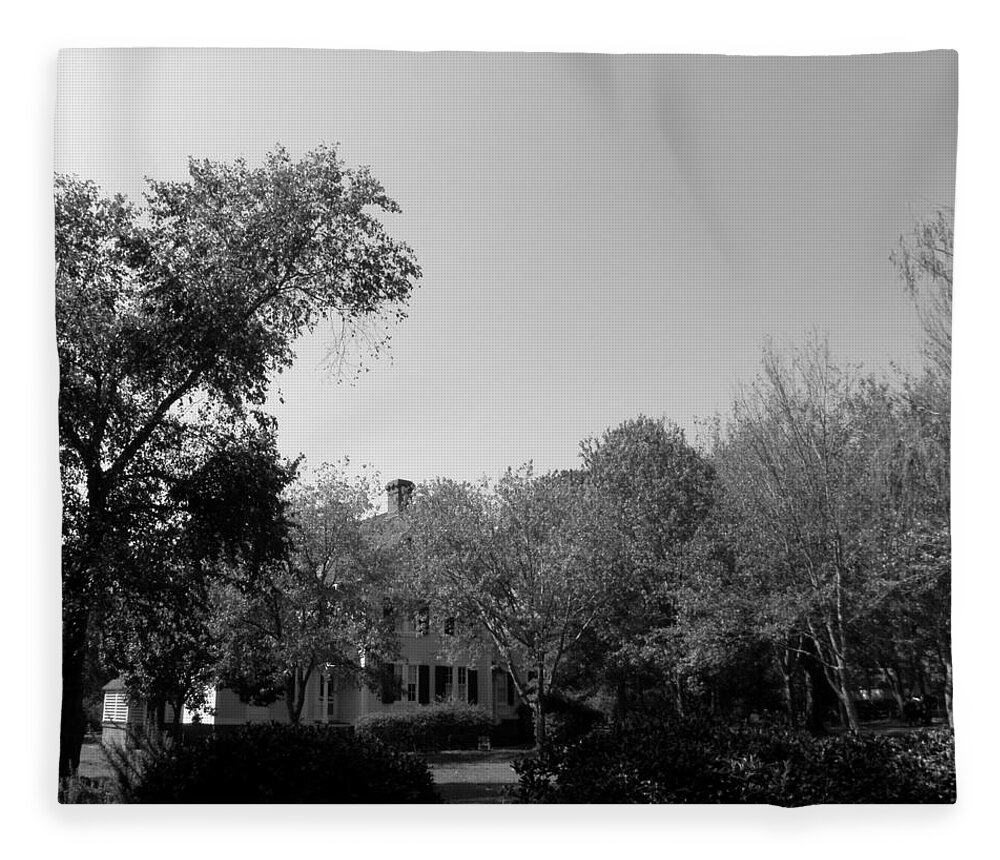 Historical Fleece Blanket featuring the photograph Historical 1800s home in Corolla NC by Kim Galluzzo