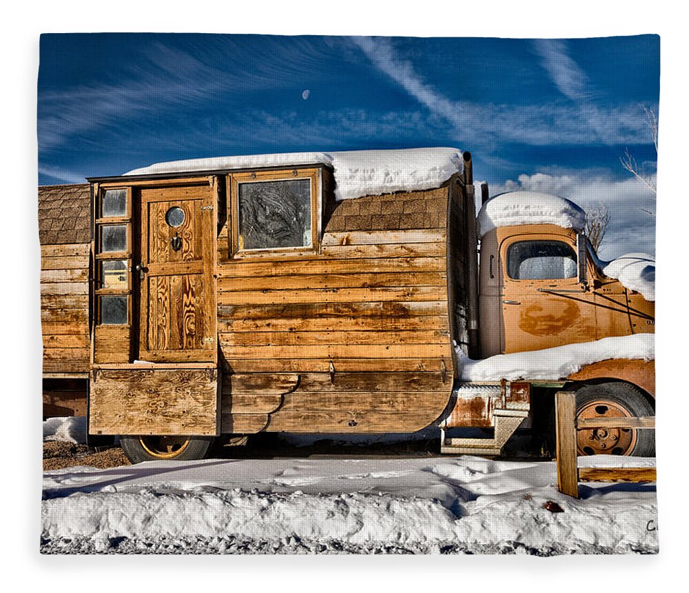 Antique Fleece Blanket featuring the photograph Home On Wheels by Christopher Holmes