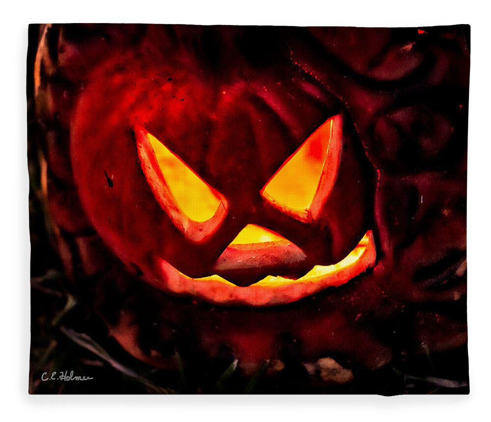Halloween Fleece Blanket featuring the photograph Jack-O-Lantern by Christopher Holmes