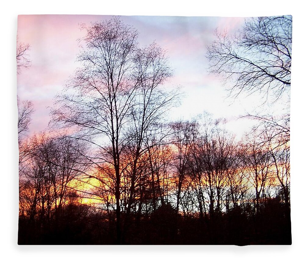 Sunset Fleece Blanket featuring the photograph Just A Hint Of Darkeness by Kim Galluzzo