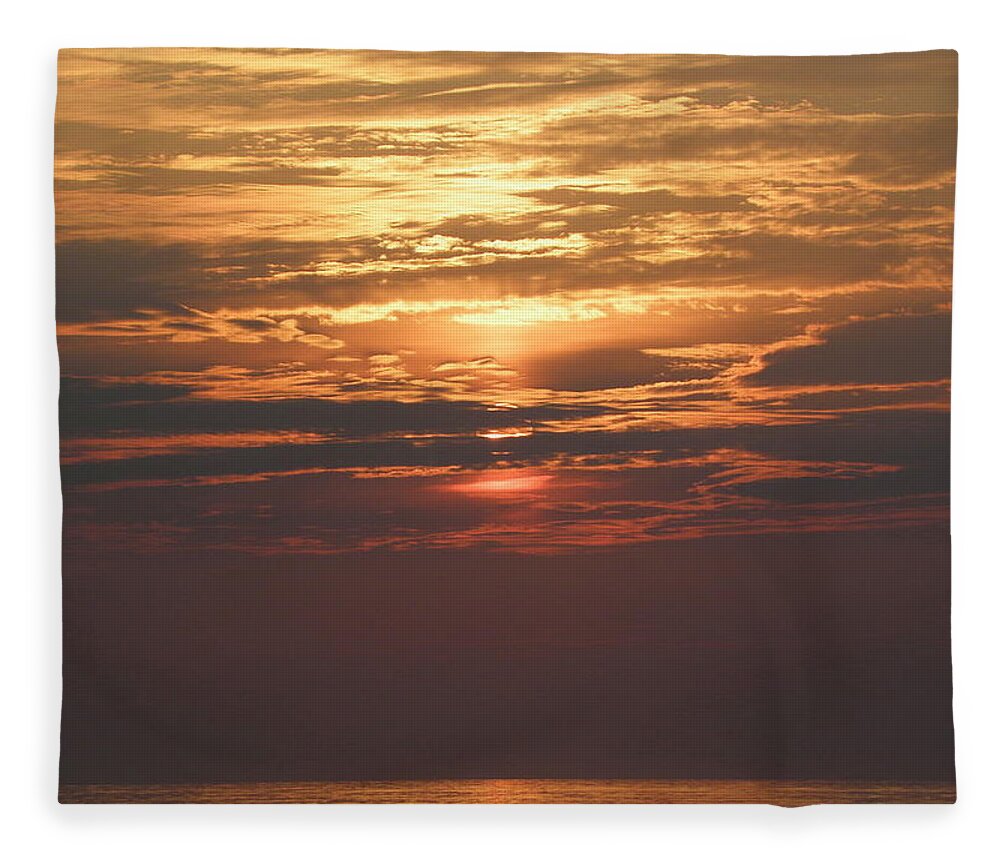 Sunrise Fleece Blanket featuring the photograph Just a hint of water by Kim Galluzzo