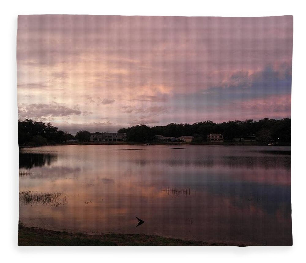 Sunset Fleece Blanket featuring the photograph Lake Sunset by Kim Galluzzo Wozniak