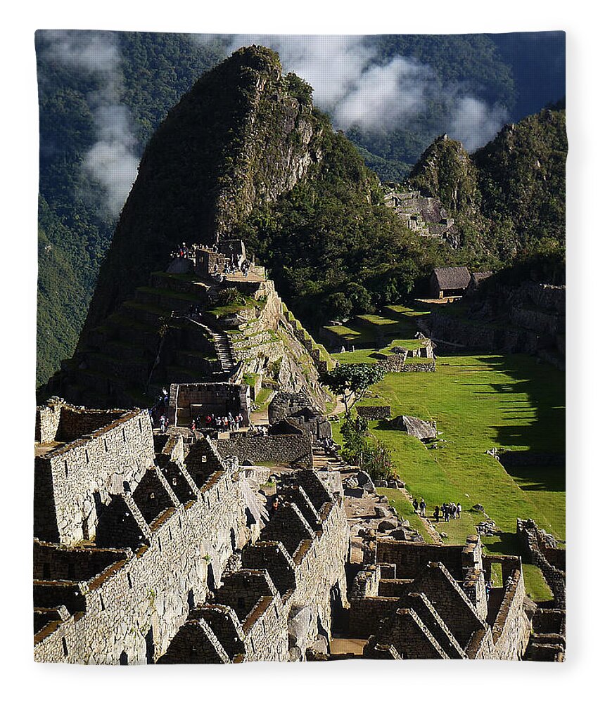 Peru Fleece Blanket featuring the photograph Machu Picchu Peru 7 by Xueling Zou