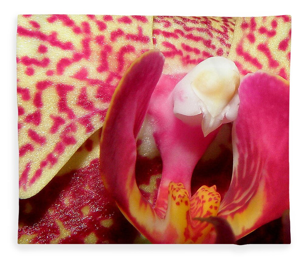 Orchid Fleece Blanket featuring the photograph Magical Beauty by Kim Galluzzo Wozniak