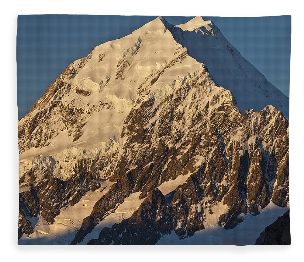 00439964 Fleece Blanket featuring the photograph Mount Cook At Sunset Mount Cook Np New by Colin Monteath