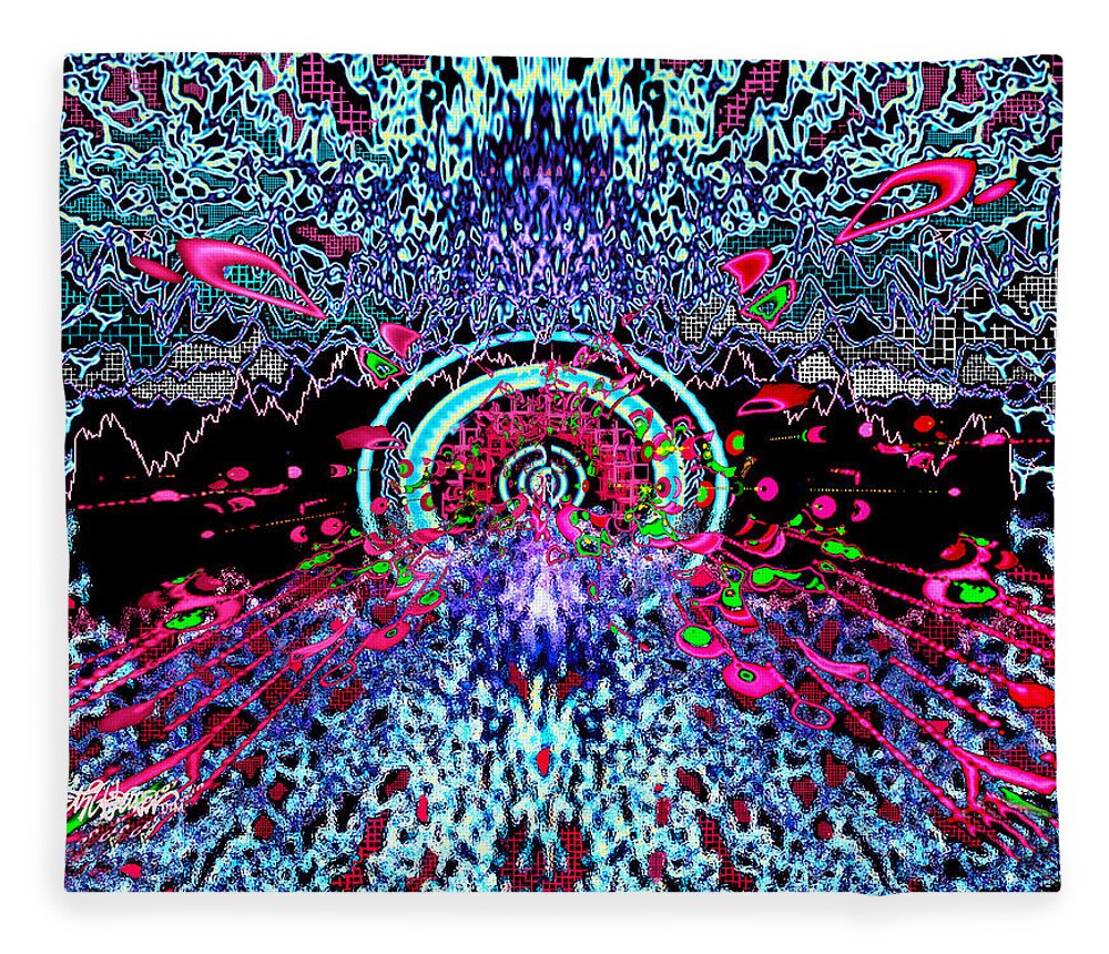 Music For The Eyes Fleece Blanket featuring the digital art Music for the Eyes by Seth Weaver
