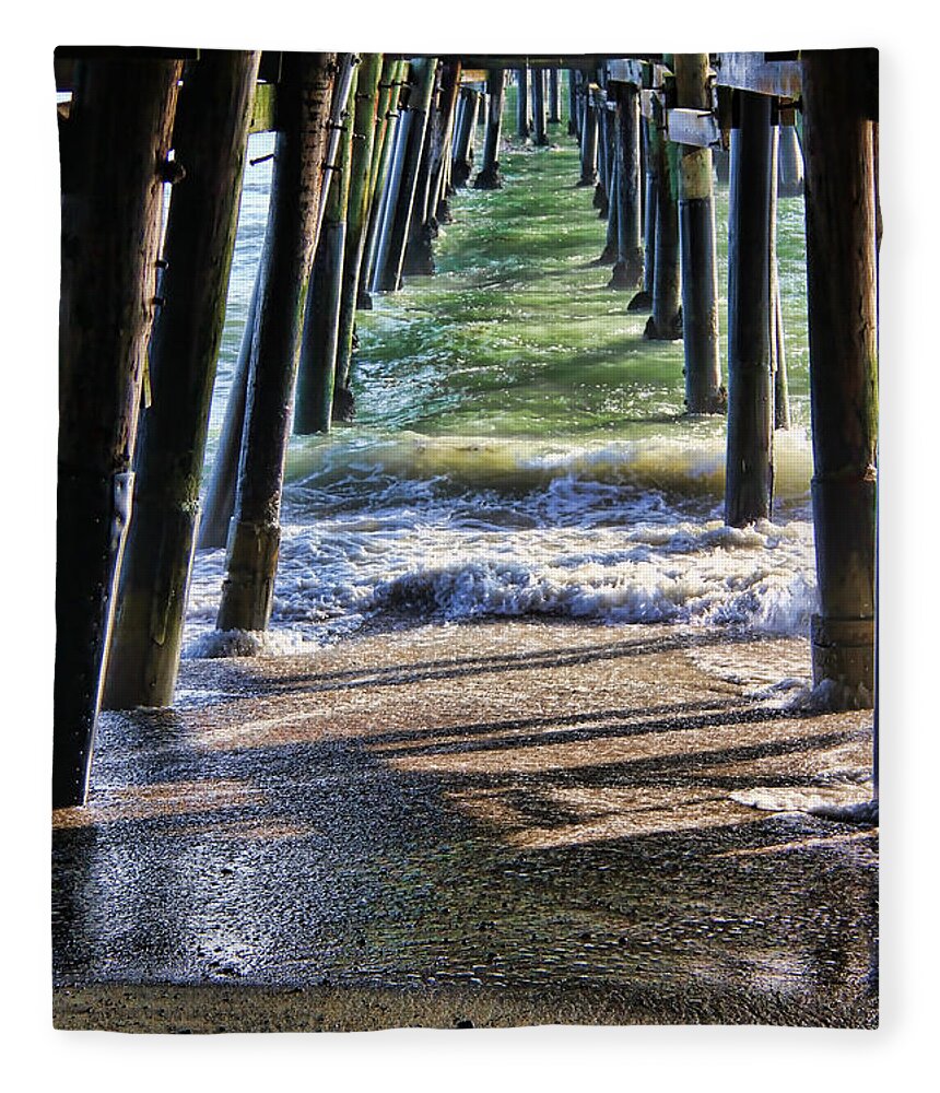California Fleece Blanket featuring the photograph Neptune's Stairway by Mariola Bitner