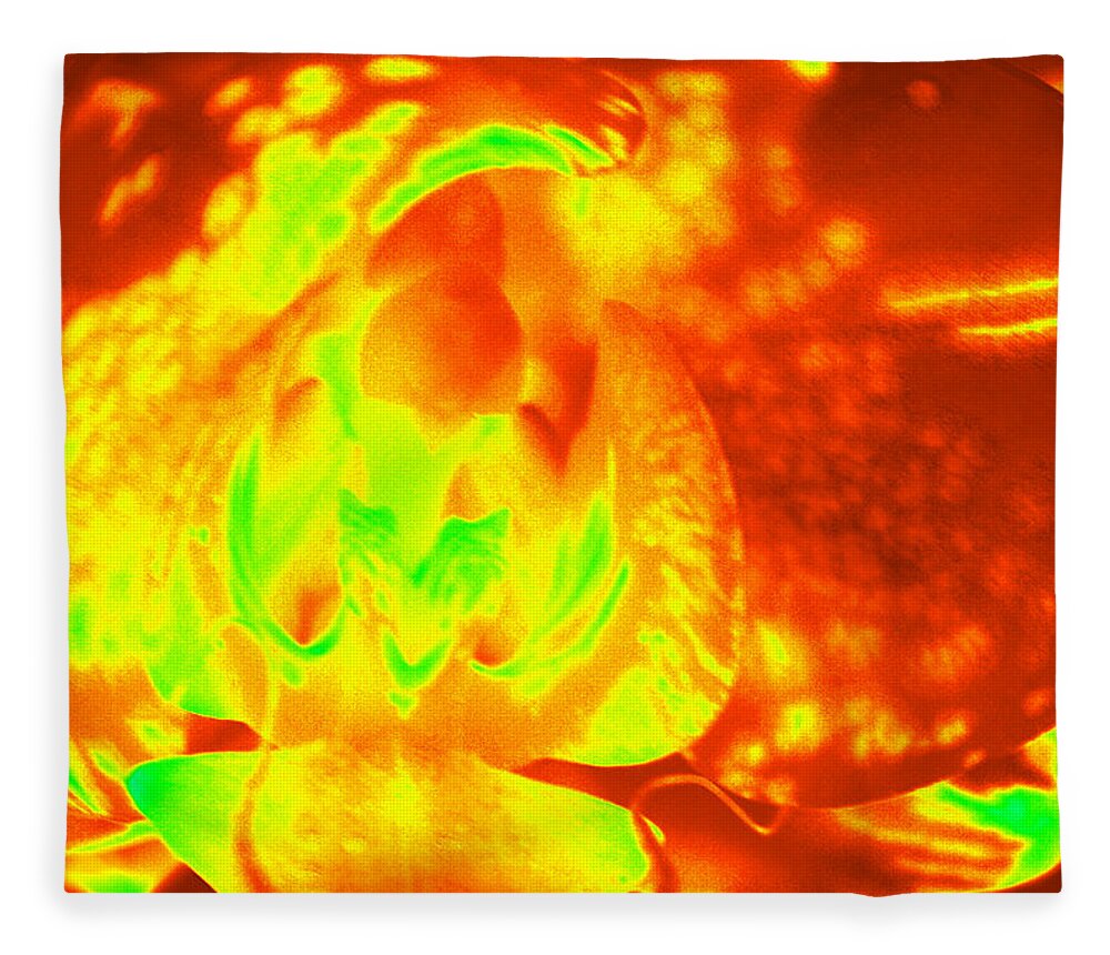  Orchid Fleece Blanket featuring the photograph On Fire by Kim Galluzzo