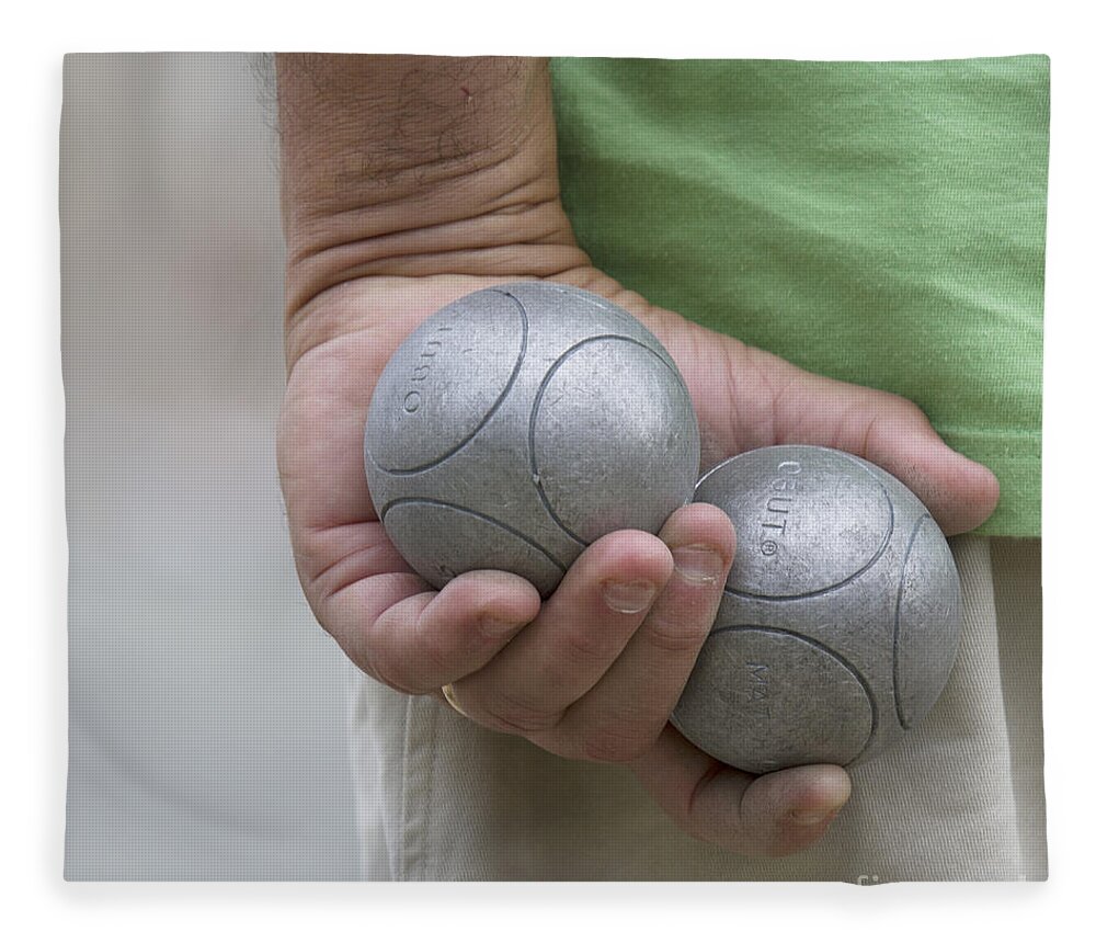 Sport Fleece Blanket featuring the photograph On the Boules Pitch by Heiko Koehrer-Wagner
