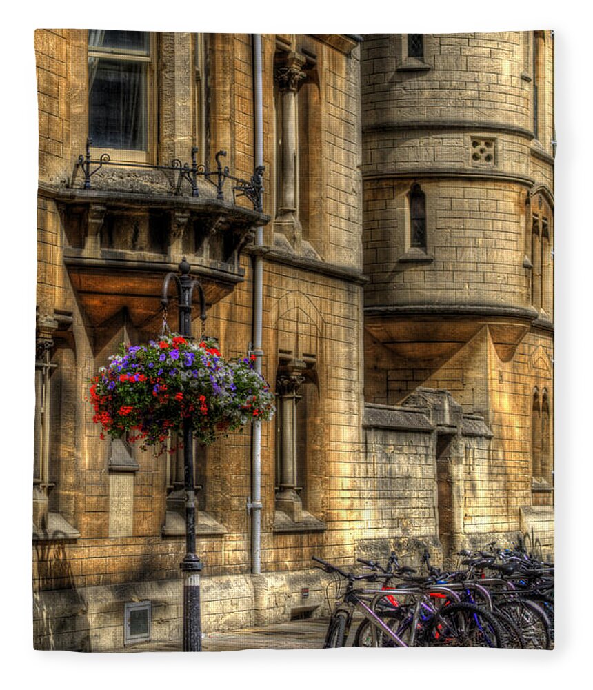 Yhun Suarez Fleece Blanket featuring the photograph Oxford Bicycles by Yhun Suarez