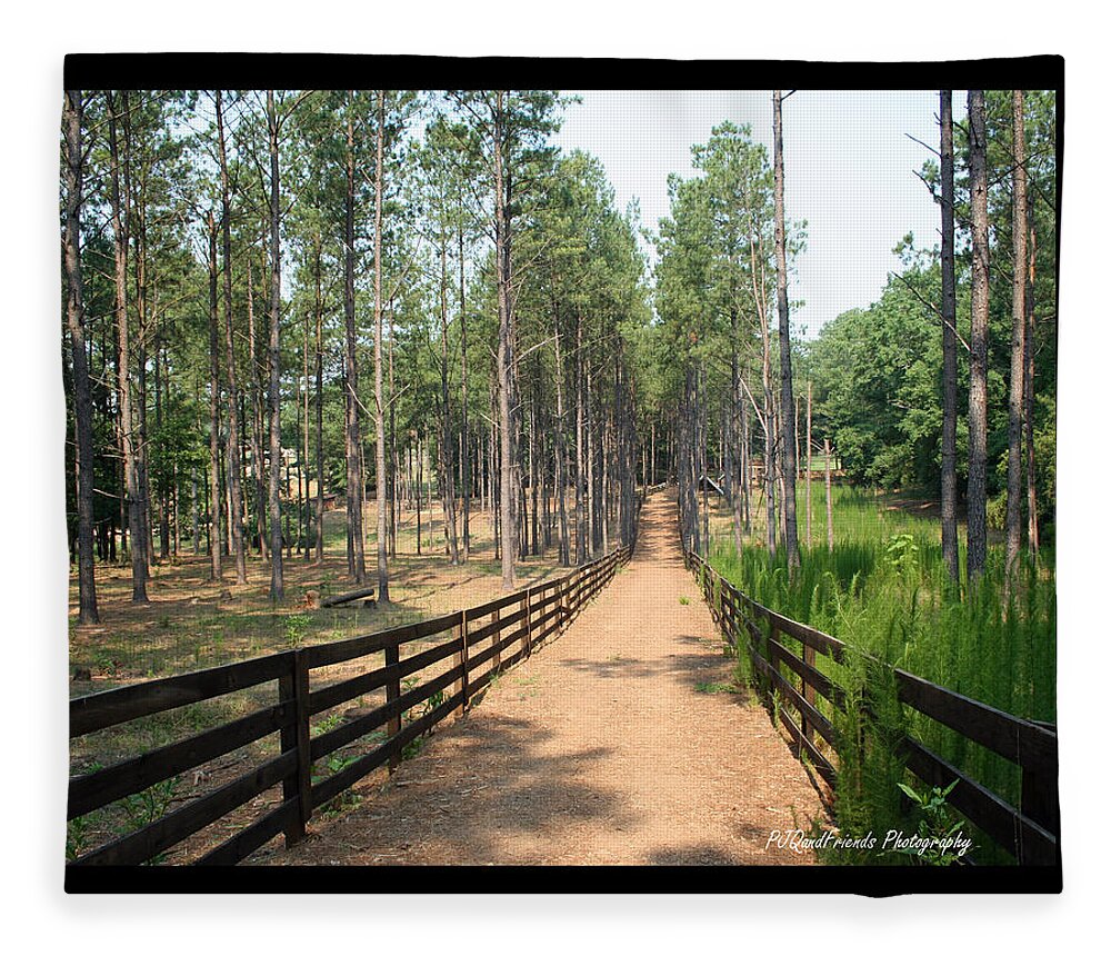 Path Fleece Blanket featuring the photograph 'Path to Serenbe' by PJQandFriends Photography