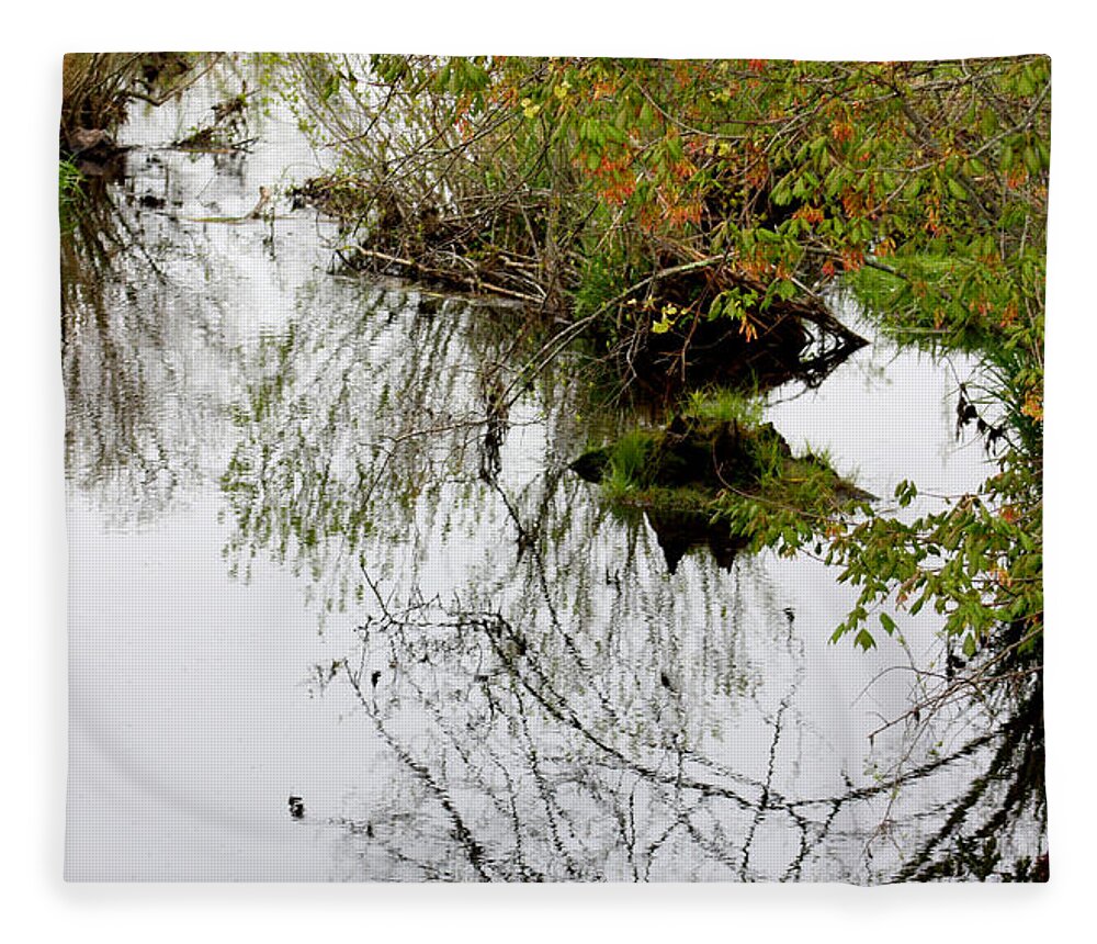 Color Photography Fleece Blanket featuring the photograph Pondscape by Kim Galluzzo Wozniak