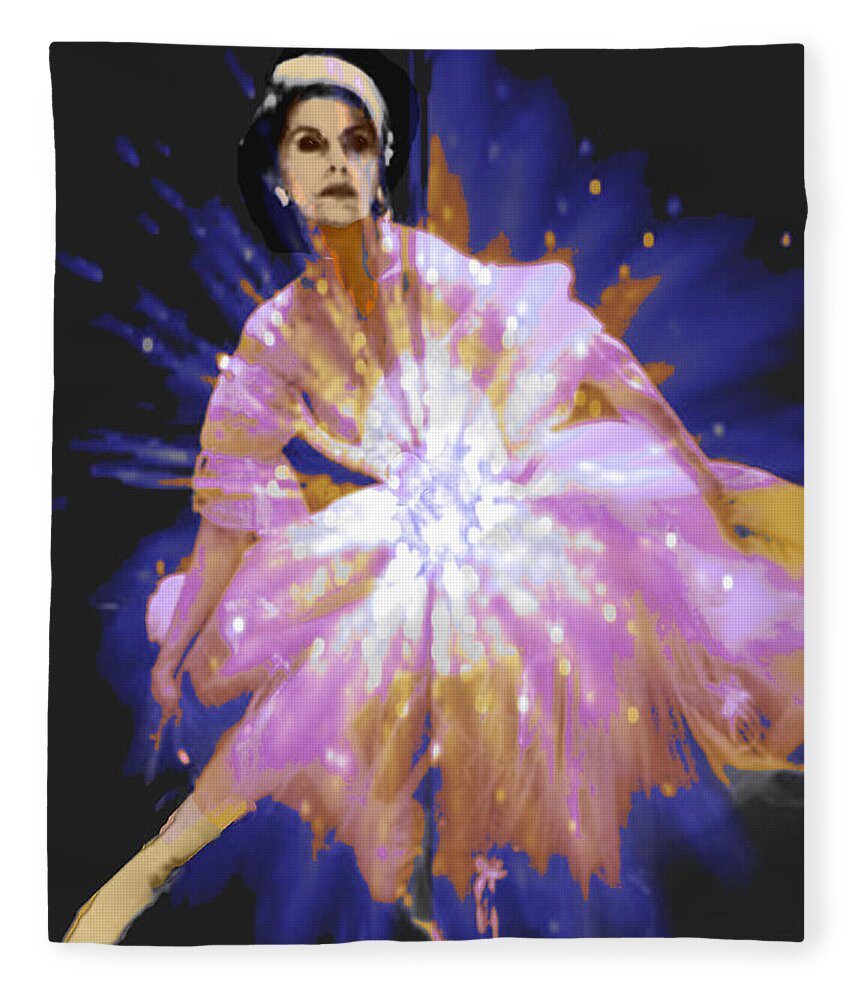 Prima Fleece Blanket featuring the digital art Prima by Seth Weaver