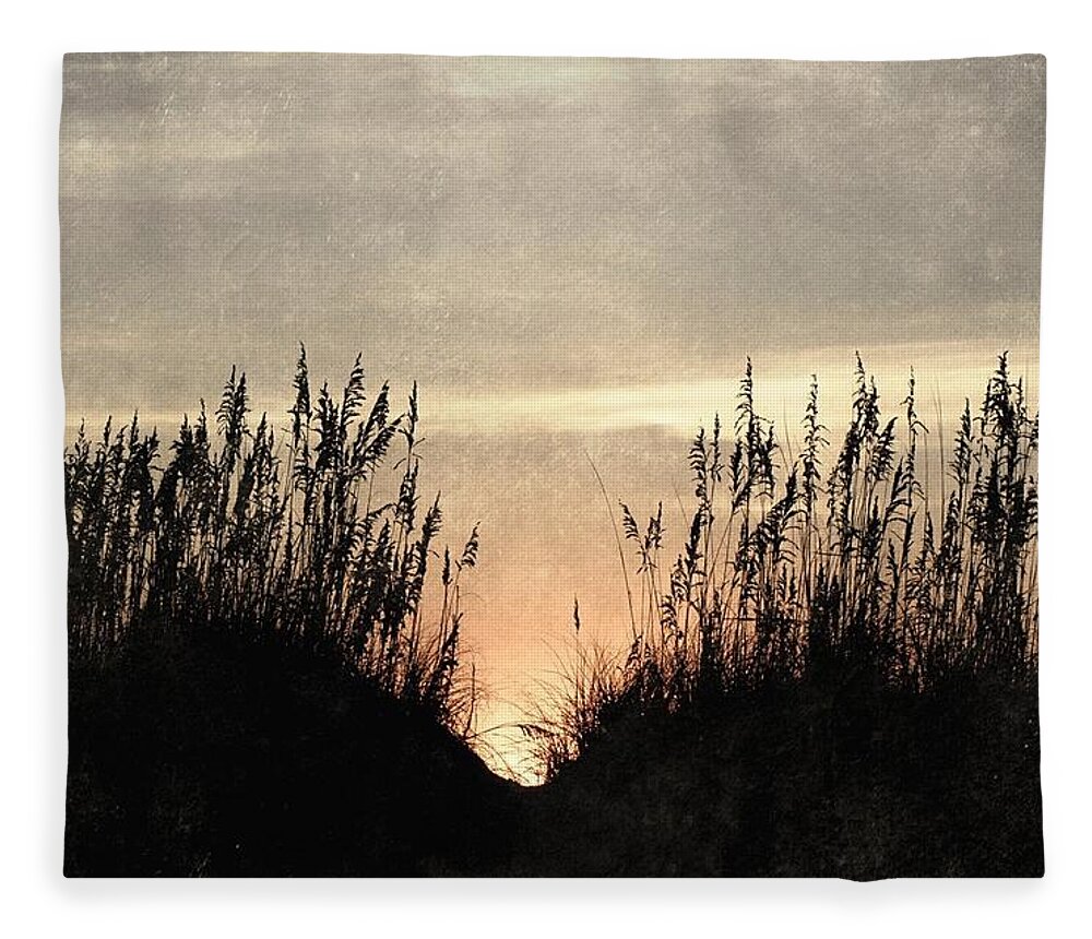 Dunes Fleece Blanket featuring the photograph Rise Between The Dunes by Kim Galluzzo Wozniak
