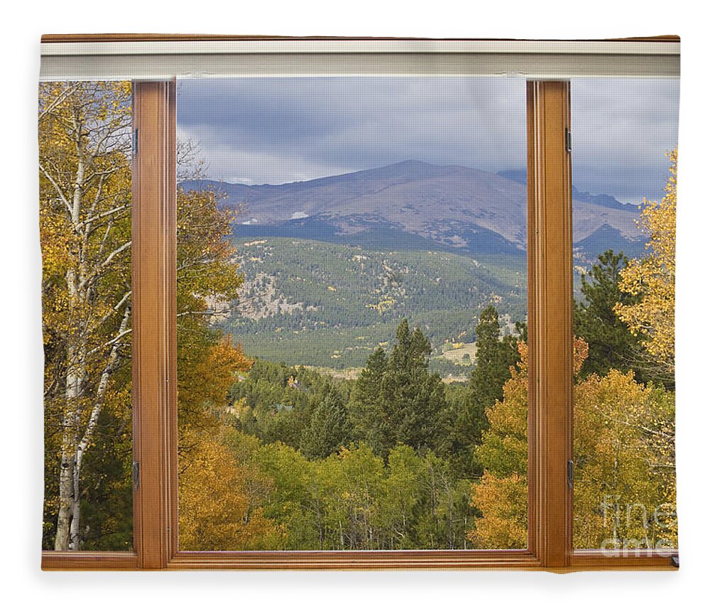 Windows Fleece Blanket featuring the photograph Rocky Mountain Picture Window Scenic View by James BO Insogna