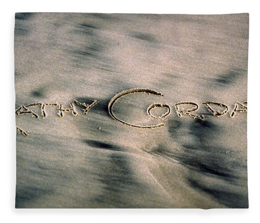 Sand Fleece Blanket featuring the photograph SandScript by Kathy Corday