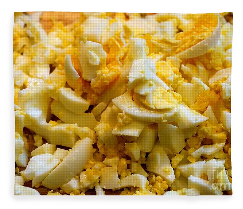 Dinner Fleece Blanket featuring the photograph Shredded Eggs by Henrik Lehnerer