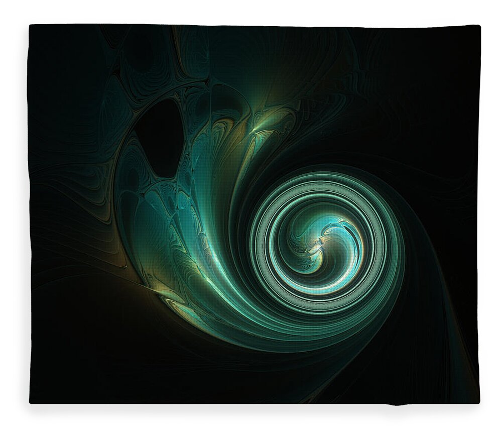 Digital Art Fleece Blanket featuring the digital art Spiralling by Amanda Moore