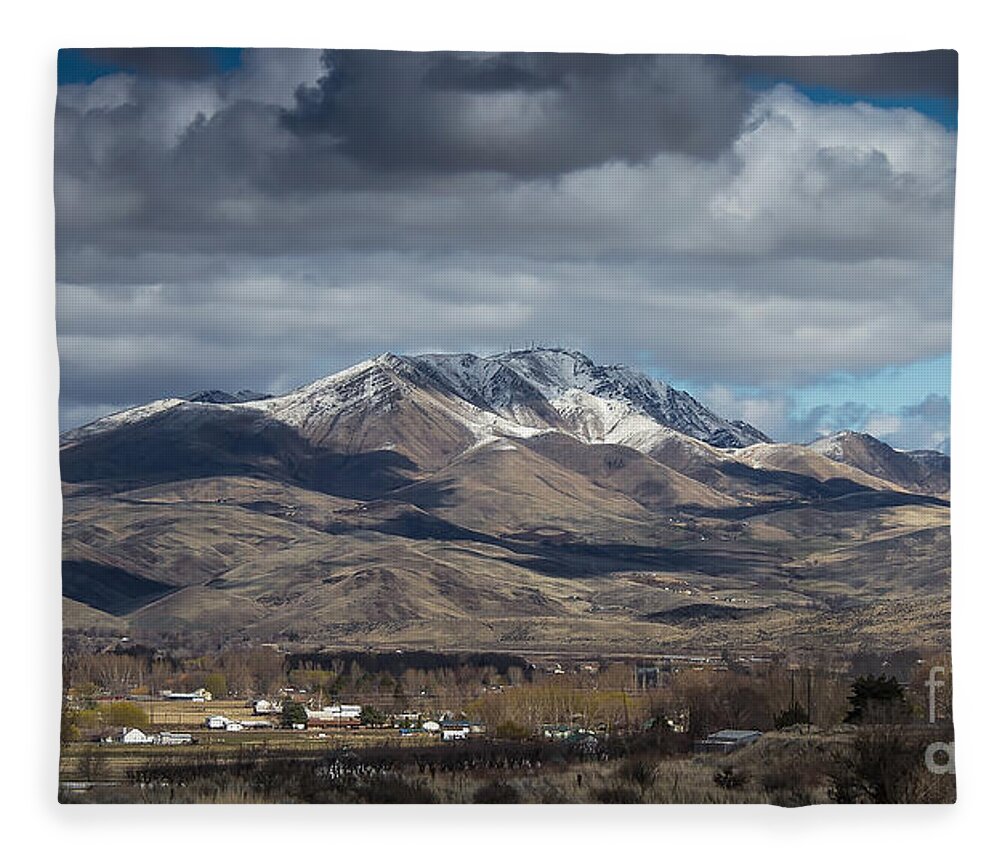 Gem County Fleece Blanket featuring the photograph Spring Snow by Robert Bales