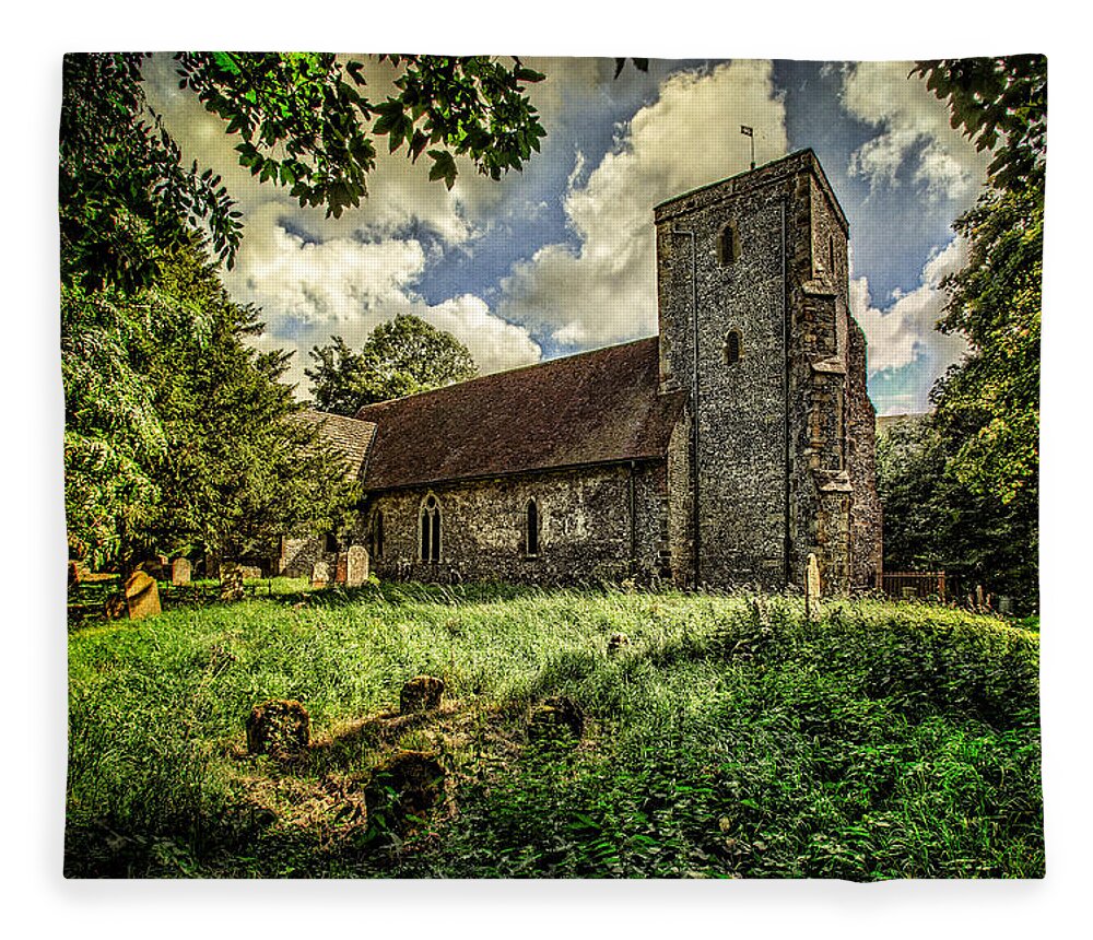 Church Fleece Blanket featuring the photograph St Andrews Church by Chris Lord