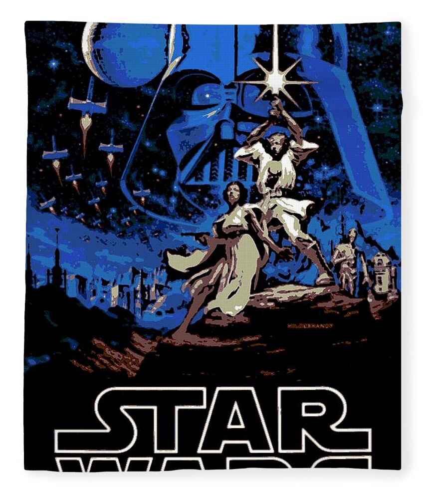 Star Wars Poster Fleece Blanket featuring the photograph Star Wars Poster by George Pedro