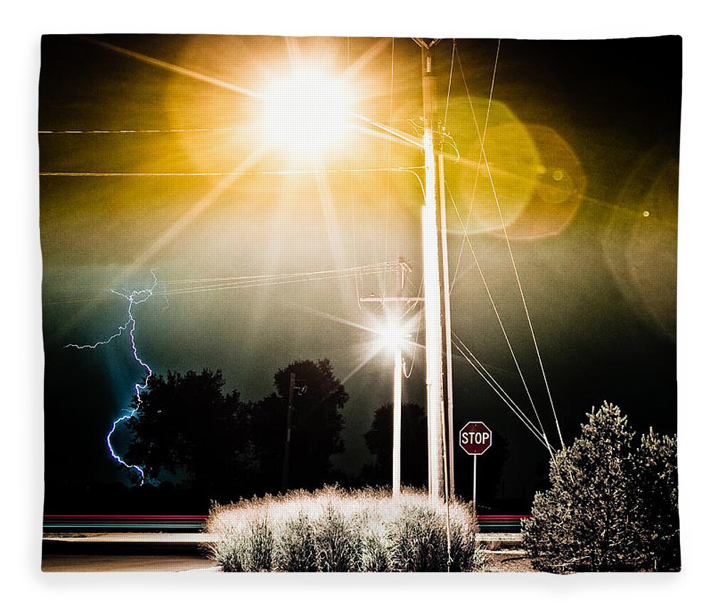 Lightning Bolt Pictures Fleece Blanket featuring the photograph Stop IT by James BO Insogna