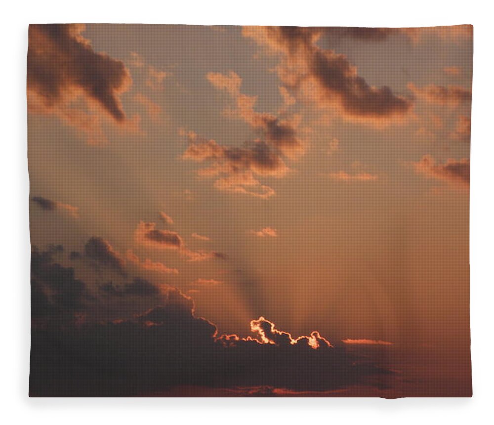Sunrise Fleece Blanket featuring the photograph Sunrise In The Clouds by Kim Galluzzo Wozniak