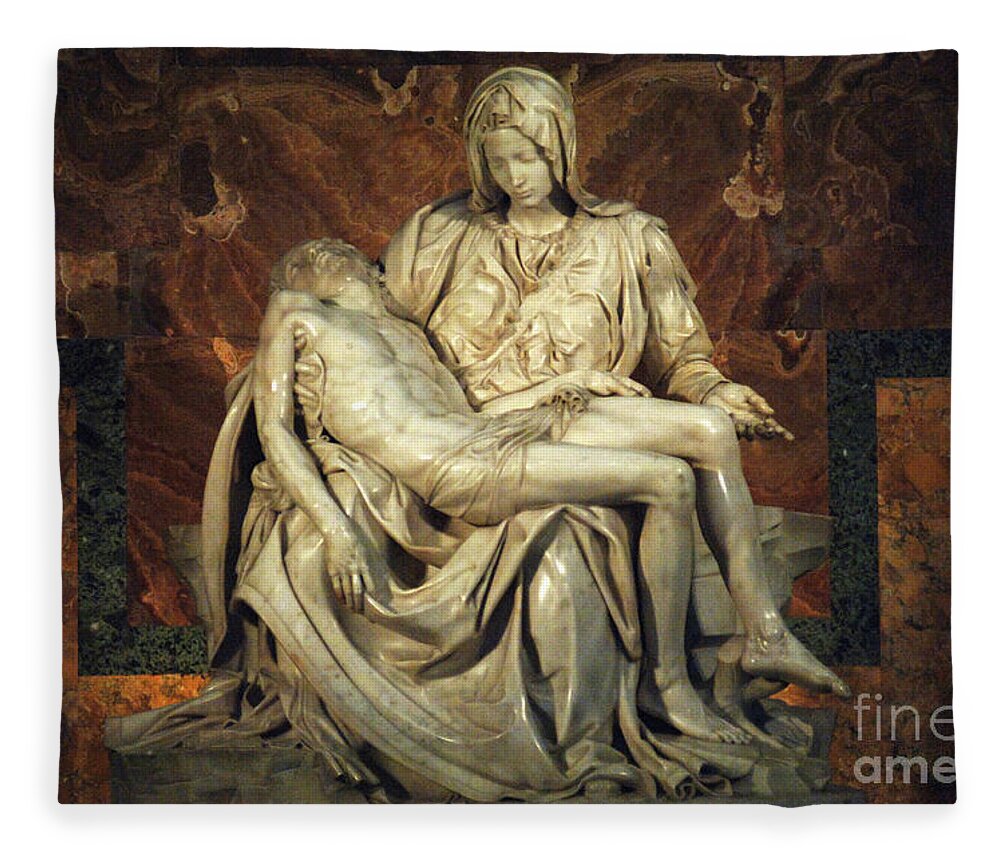 Italy Fleece Blanket featuring the photograph The Pieta by Bob Christopher
