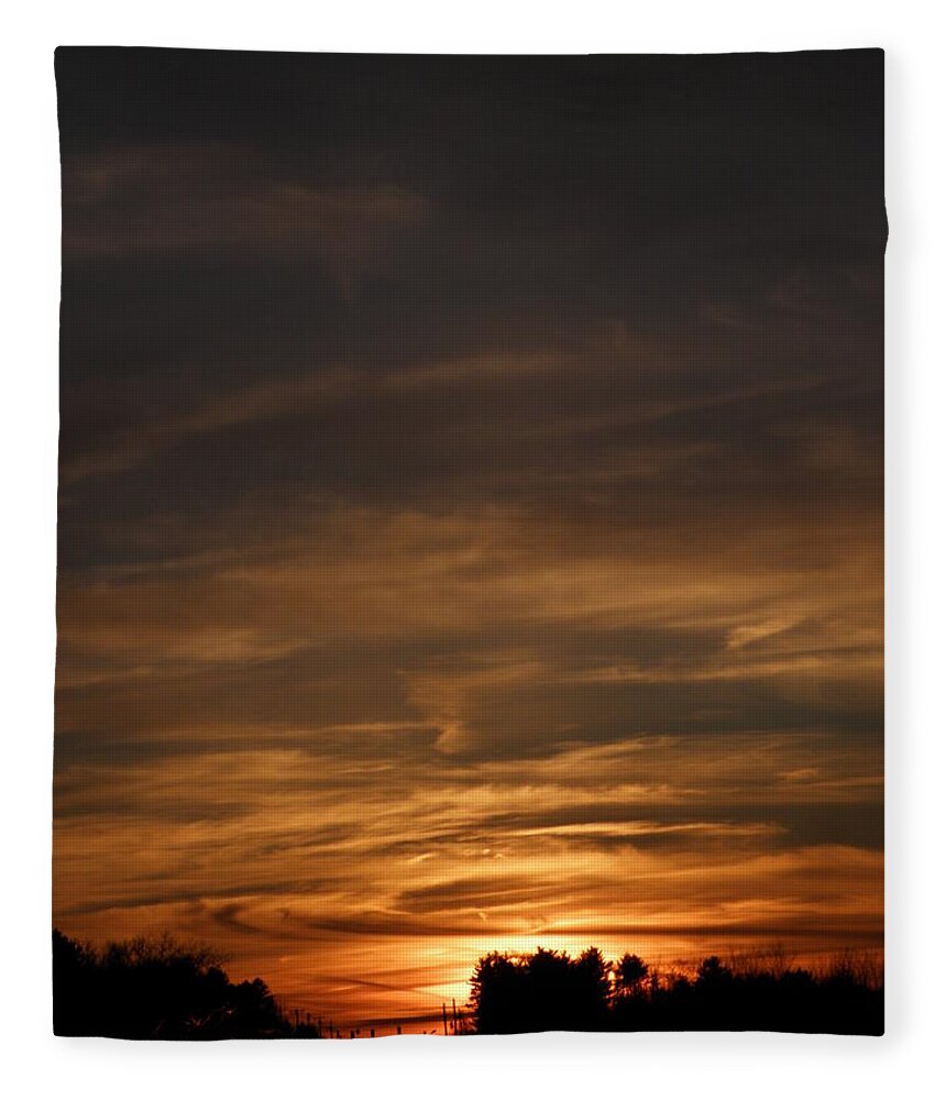 Sundown Fleece Blanket featuring the photograph The richness of sundown by Kim Galluzzo