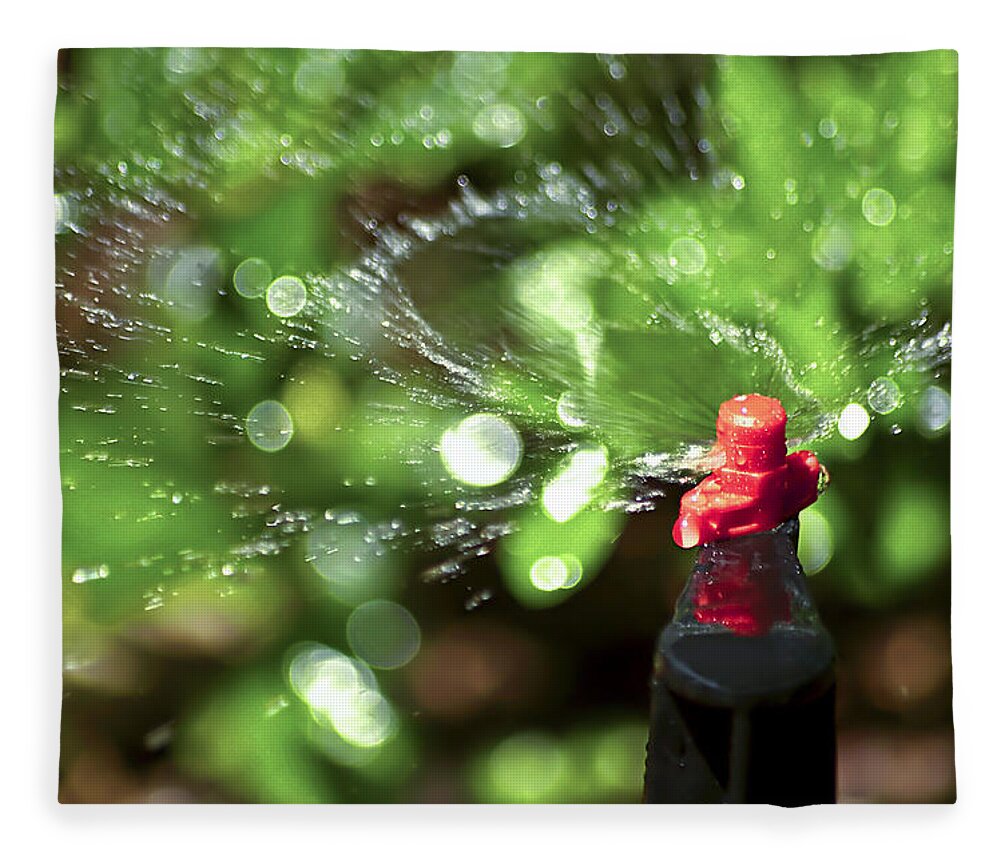 Watering Garden Fleece Blanket featuring the photograph Thirsty by Carolyn Marshall