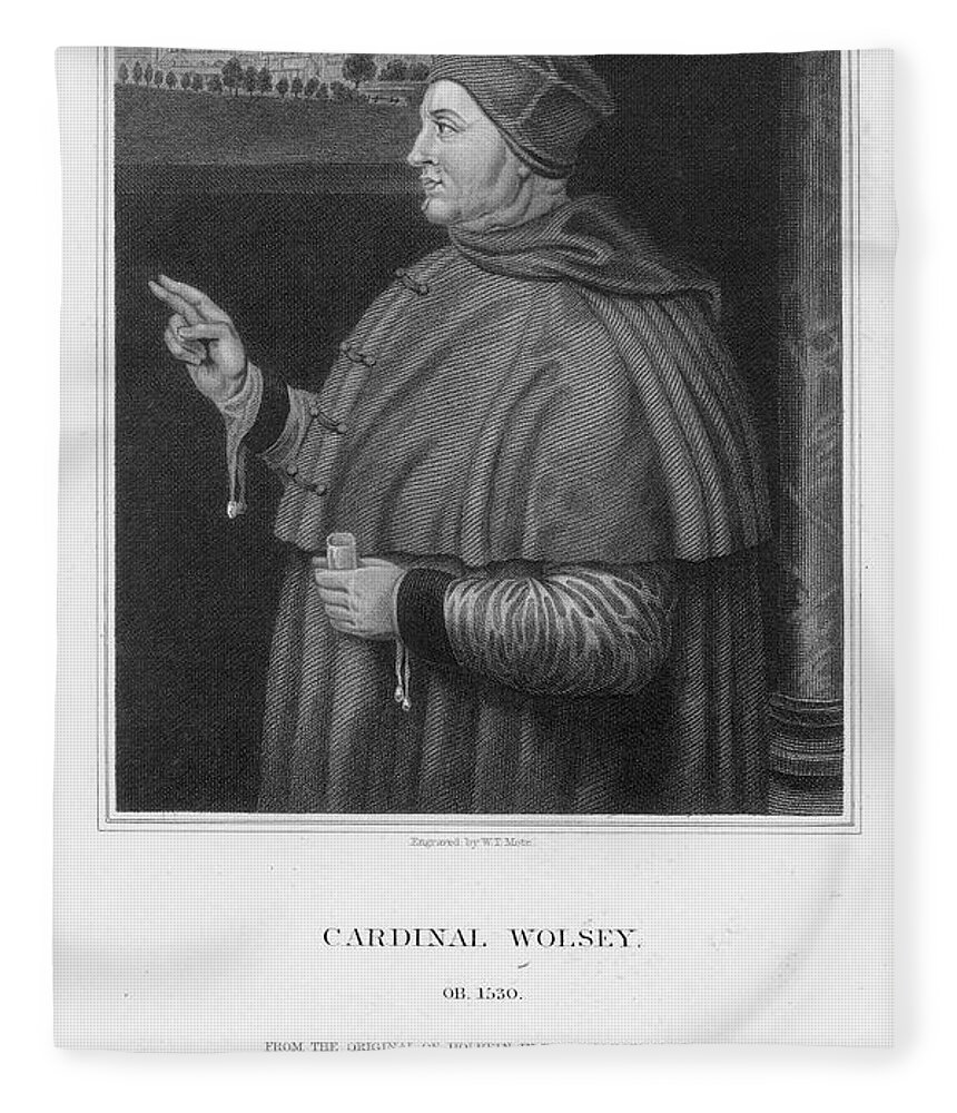 16th Century Fleece Blanket featuring the photograph Thomas Wolsey (1475?-1530) by Granger