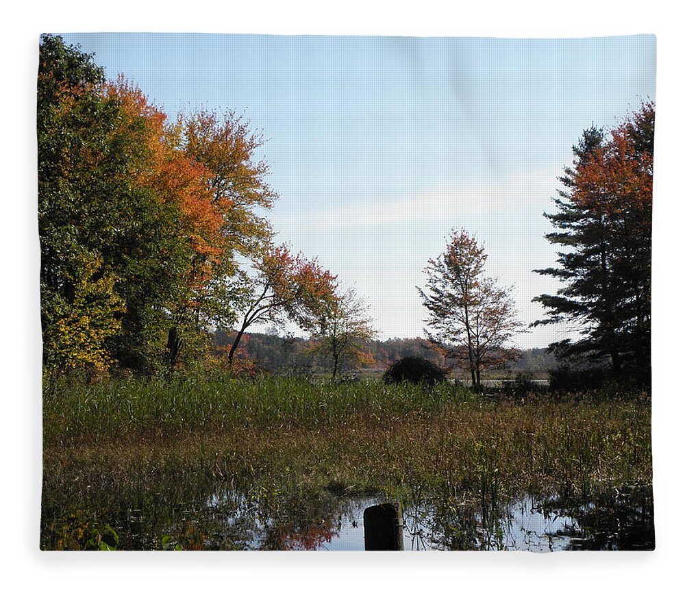 Autumn Fleece Blanket featuring the photograph To See Autumn Colors Forever by Kim Galluzzo Wozniak