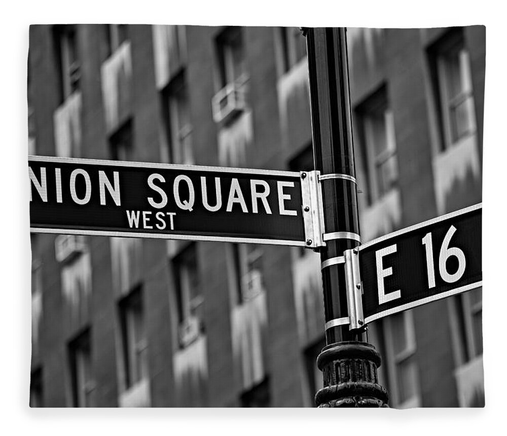 Union Square Fleece Blanket featuring the photograph Union Square West by Susan Candelario