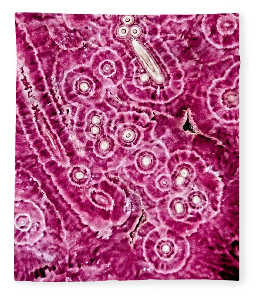 Mineral Fleece Blanket featuring the photograph Universe In Pink by Christopher Holmes