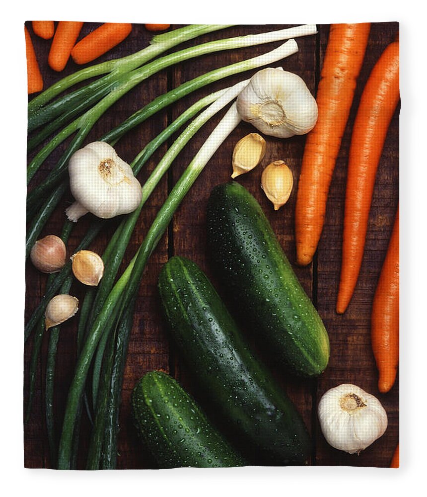 Vegetables Fleece Blanket featuring the photograph Vegetables by Science Source