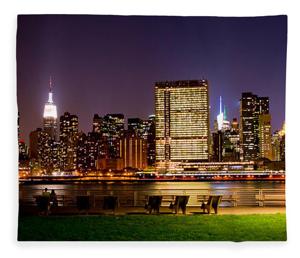 Nuview Gallery Fleece Blanket featuring the photograph View from Gantry Plaza State Park 2 by Theodore Jones