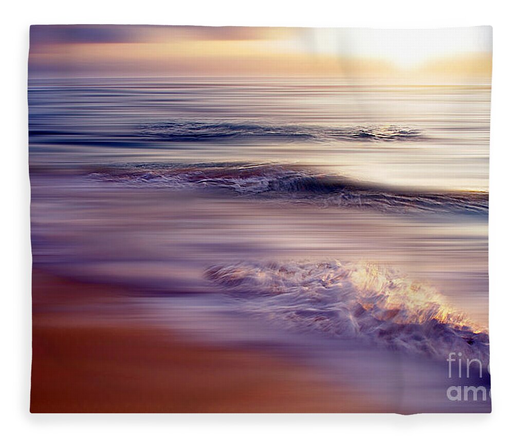 Sea Fleece Blanket featuring the photograph Violet Dream by Hannes Cmarits