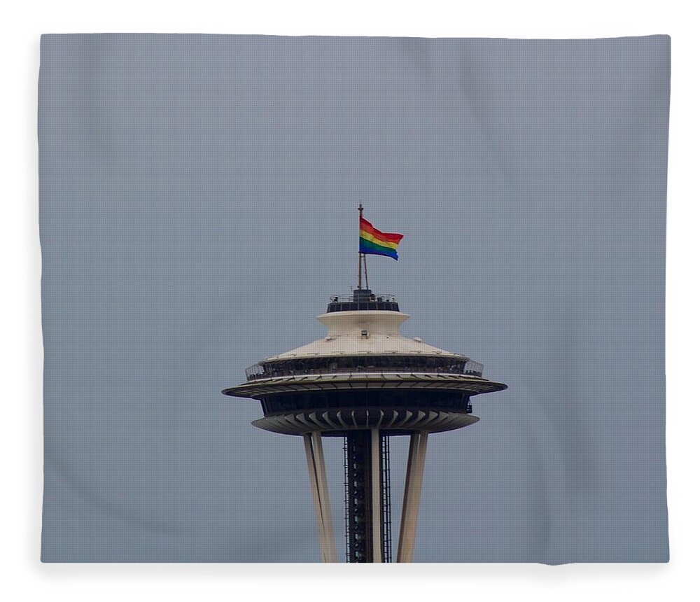 Rainbow Flag Fleece Blanket featuring the photograph Celebrates Gay Pride by Suzanne Lorenz